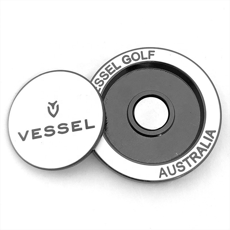 custom magnetic metal golf ball marker poker chip