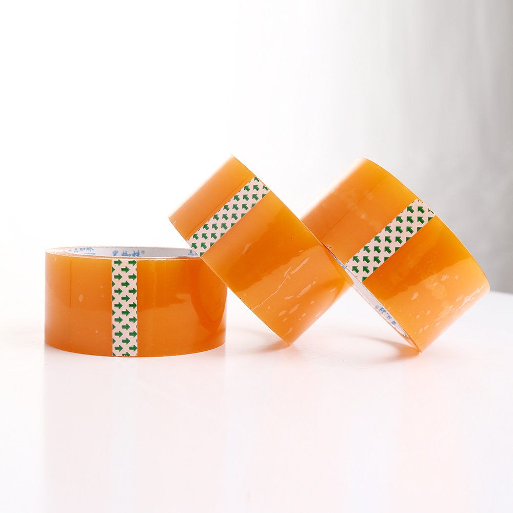 Bopp yellow waterproof packaging  tape self adhesive orange /brown sticky  tape acrylic glue tape