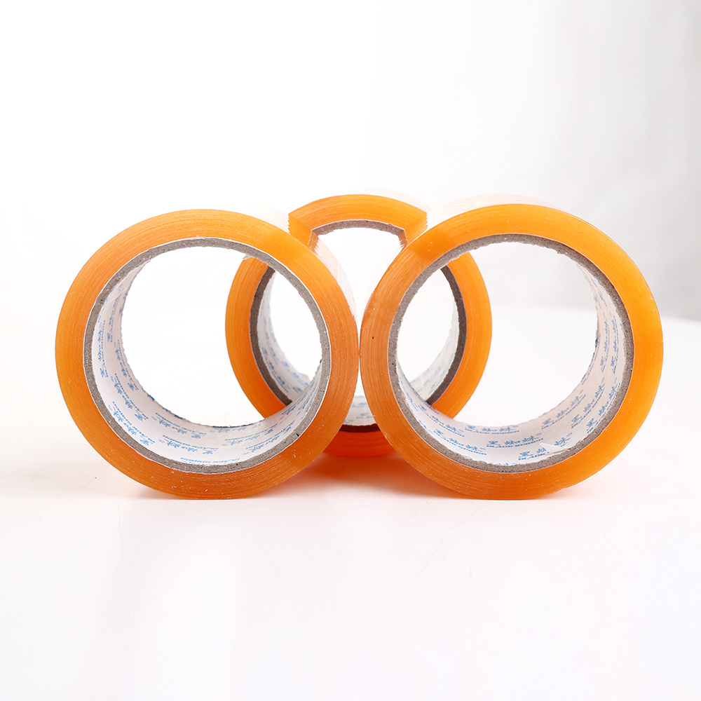 Bopp yellow waterproof packaging  tape self adhesive orange /brown sticky  tape acrylic glue tape