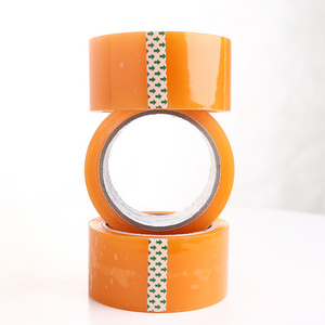 Bopp yellow waterproof packaging  tape self adhesive orange /brown sticky  tape acrylic glue tape