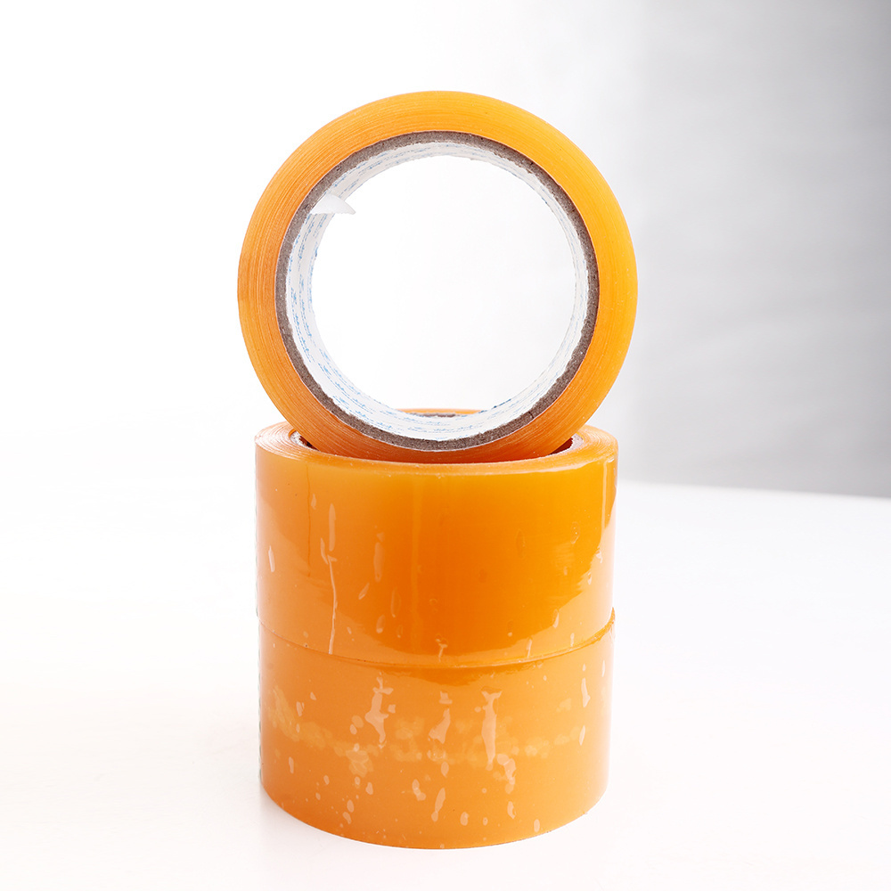 Bopp yellow waterproof packaging  tape self adhesive orange /brown sticky  tape acrylic glue tape