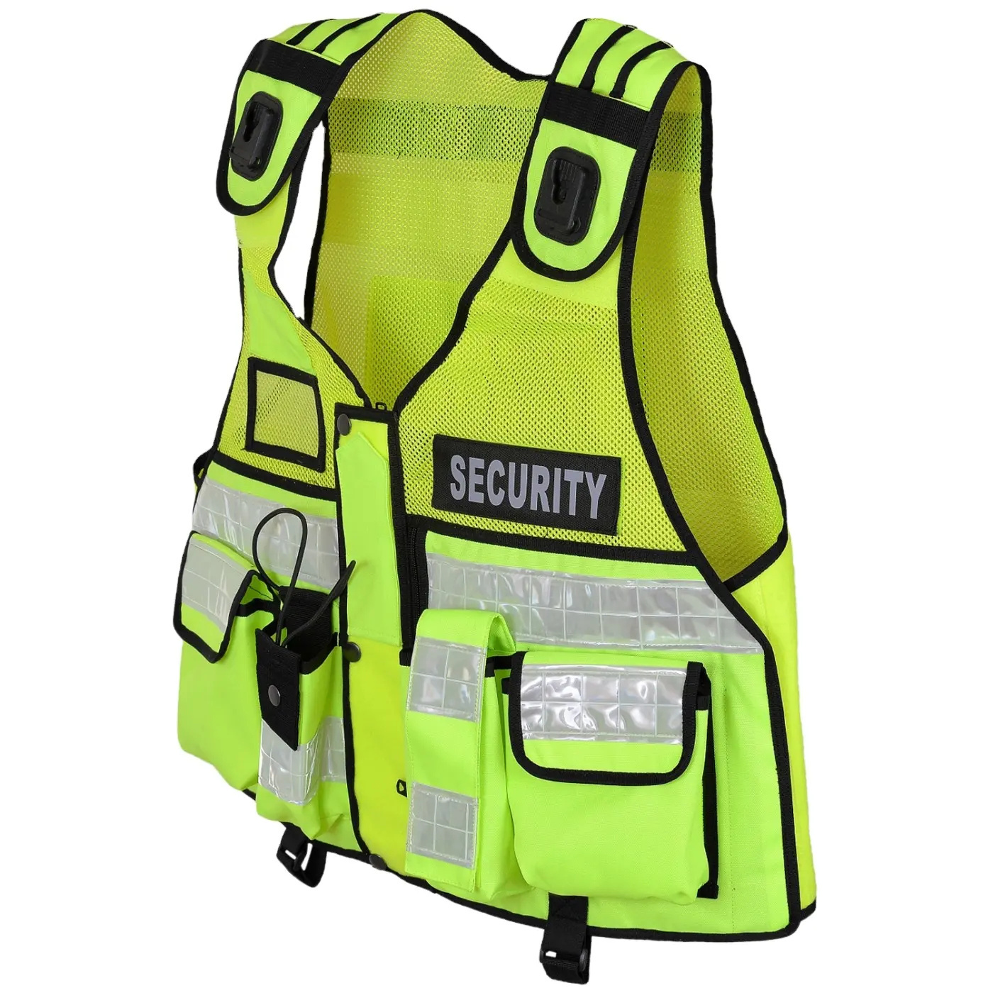 Top Quality High Visibility Tactical Vest Hi Vis Reflective Safety Vest Press Media Security Heavy Duty Vest