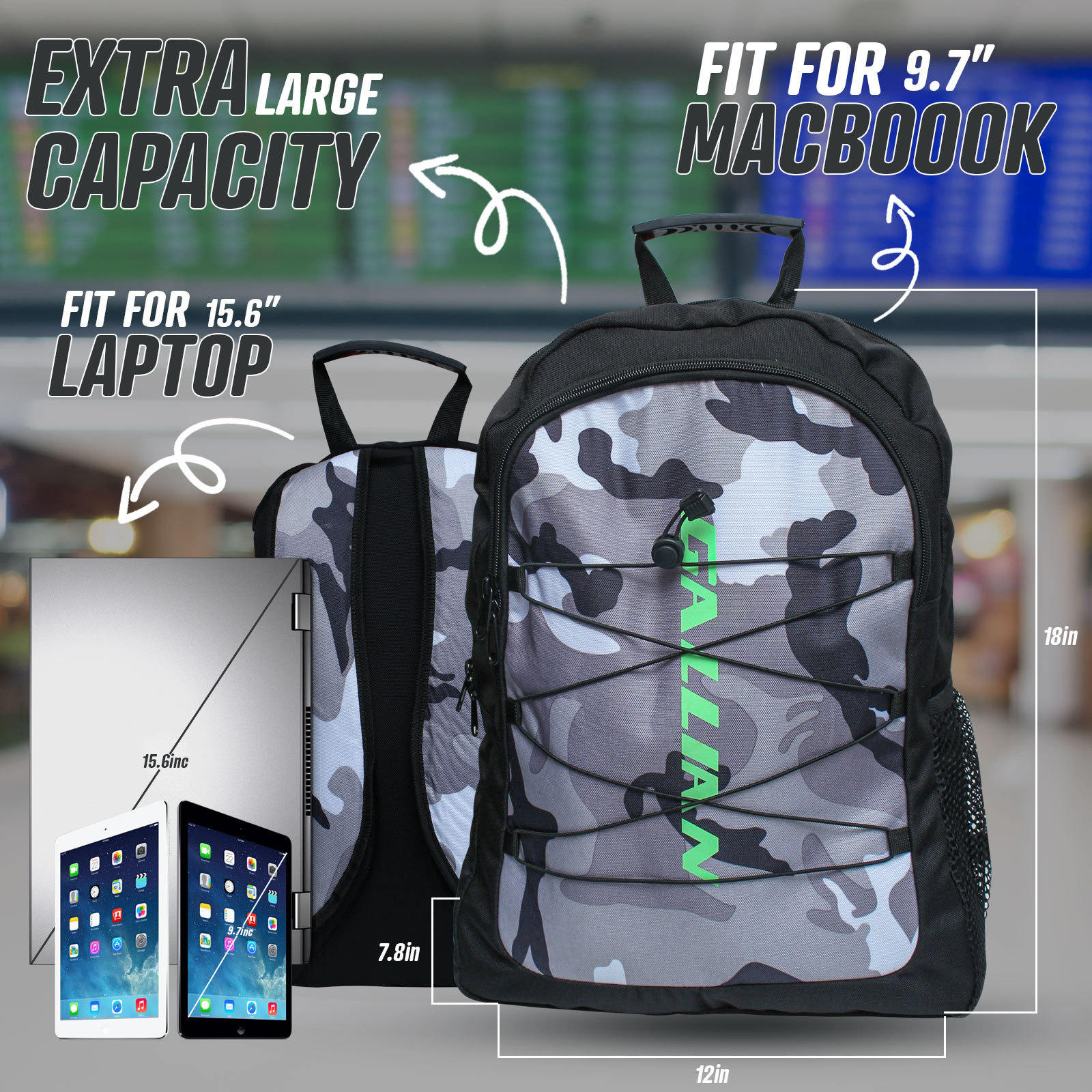 Softback Custom Sportswear Outdoor Hiking backpack for men outdoor sports Laptop Backpack