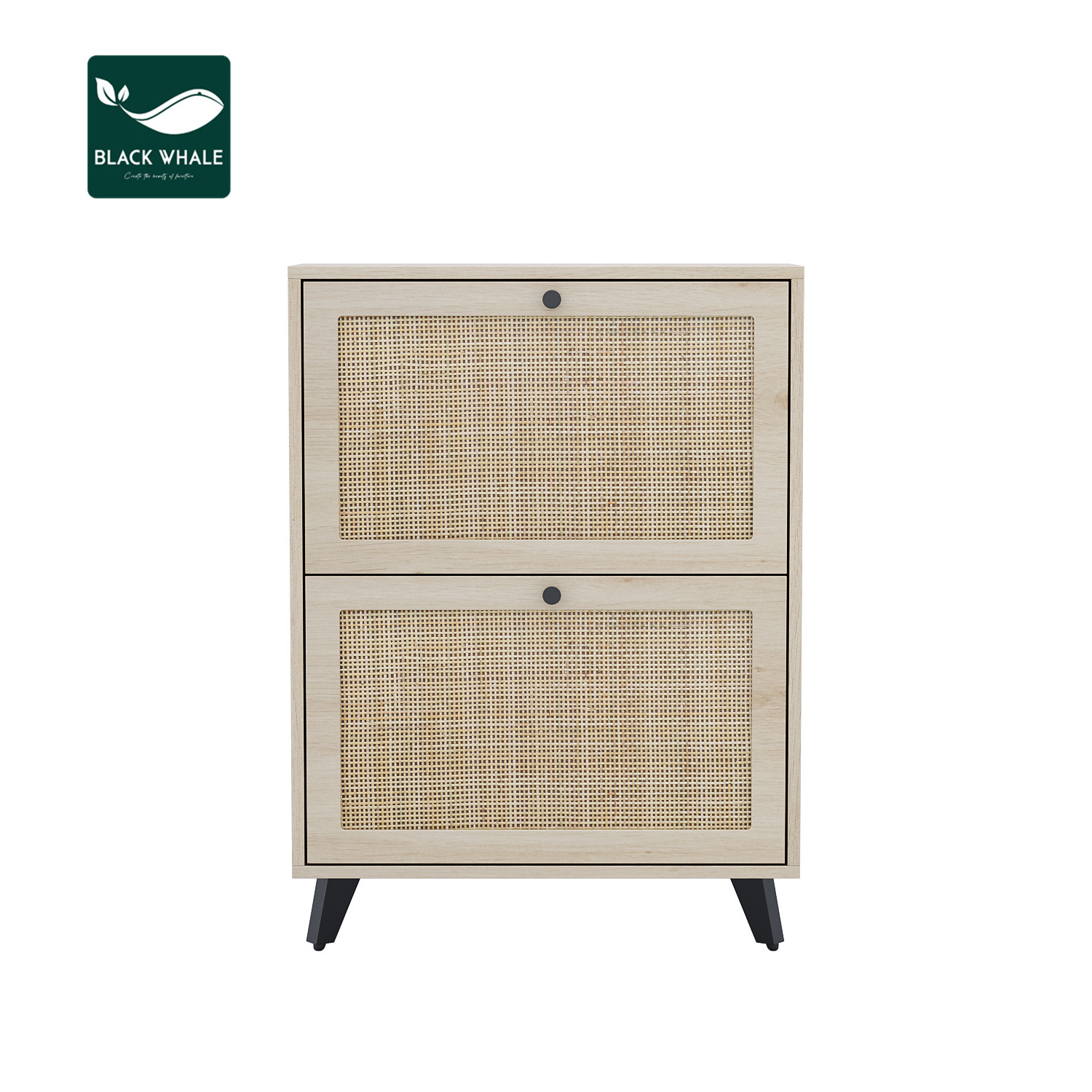 Amazon Hot Selling Rattan Shoe Cabinet for Entryway Slim Shoe Storage Cabinet Organizer Modern Shoe Rack Cabinet