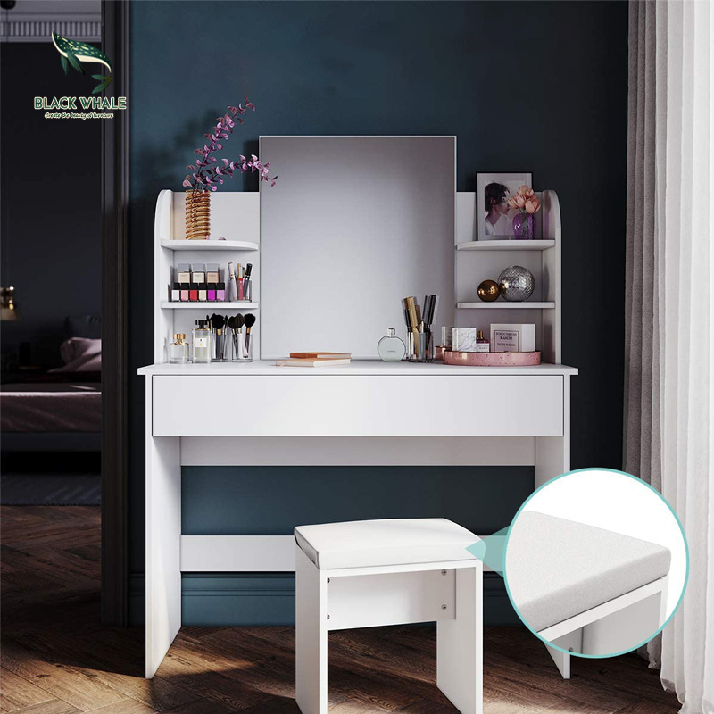 Manufacturer Tocador De Maquillaj Nordic Coiffeuse Avec Makeup Mirror Mirrored Dresser Vanity Dressing Table