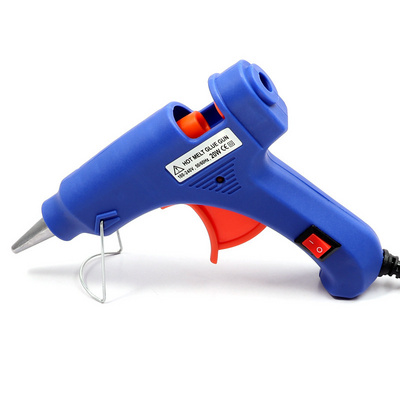 20W power heat capacity aluminum barrel+aluminum alloy nozzle hot melt glue gun featured with premium thermal heating system