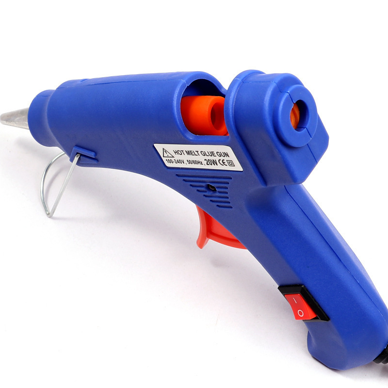 20W power heat capacity aluminum barrel+aluminum alloy nozzle hot melt glue gun featured with premium thermal heating system