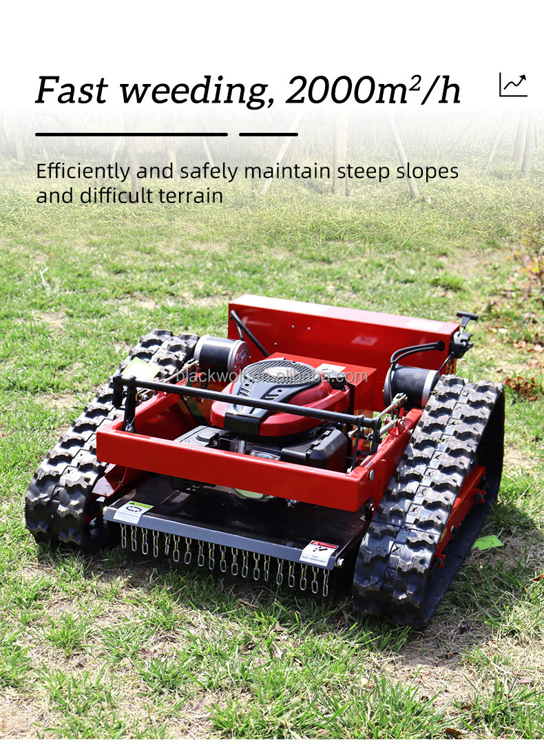 CE Approve Grass Cutting Machine Crawler Brush Cutter For Agriculture electric remote control robot lawn mower