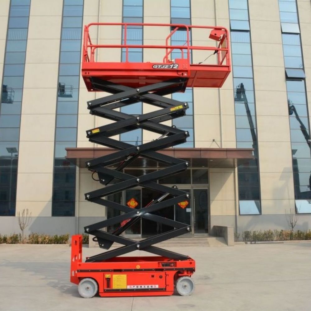 Elevator Trolley Trailer Track With Roller Platform Scaffolding Mobile Mechanical Manual Hydraulic Scissor Lift Table