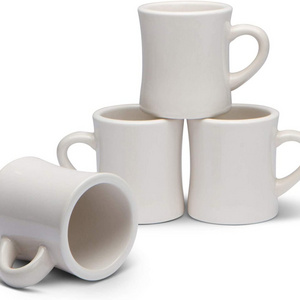 customized 10oz/11oz/15oz/16oz plain white coffee mugs for printing  matte ceramic Diner Mugs for coffee white mugs wholesale