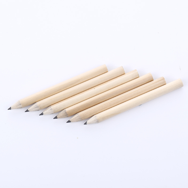 Stock hb nature wooden golf pencils sharpened 88mm short pencil for meeting