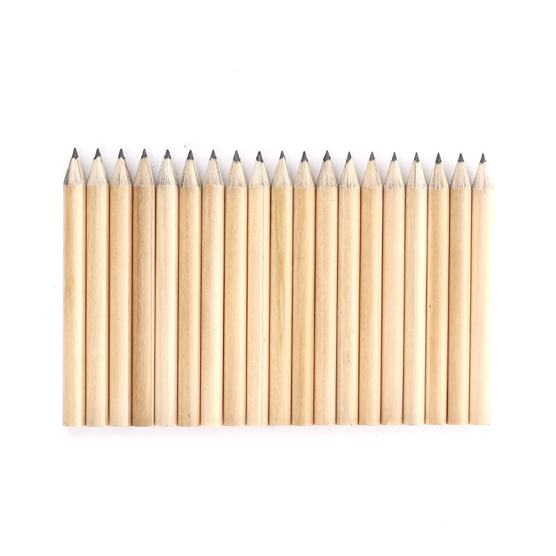 Stock hb nature wooden golf pencils sharpened 88mm short pencil for meeting