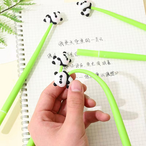 Hot Selling Promotional Kawaii Panda Pen 0.5mm Korean Pen Carton Cute Gel Pen stationery Manufacturer