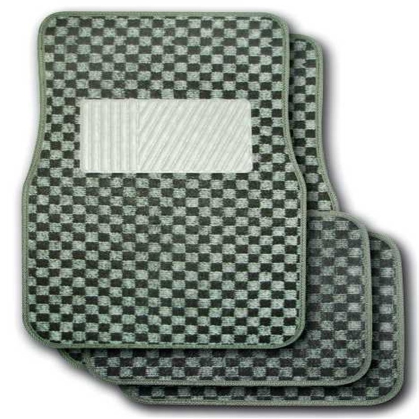 Top quality two colors checker pattern easy wash car floor mat