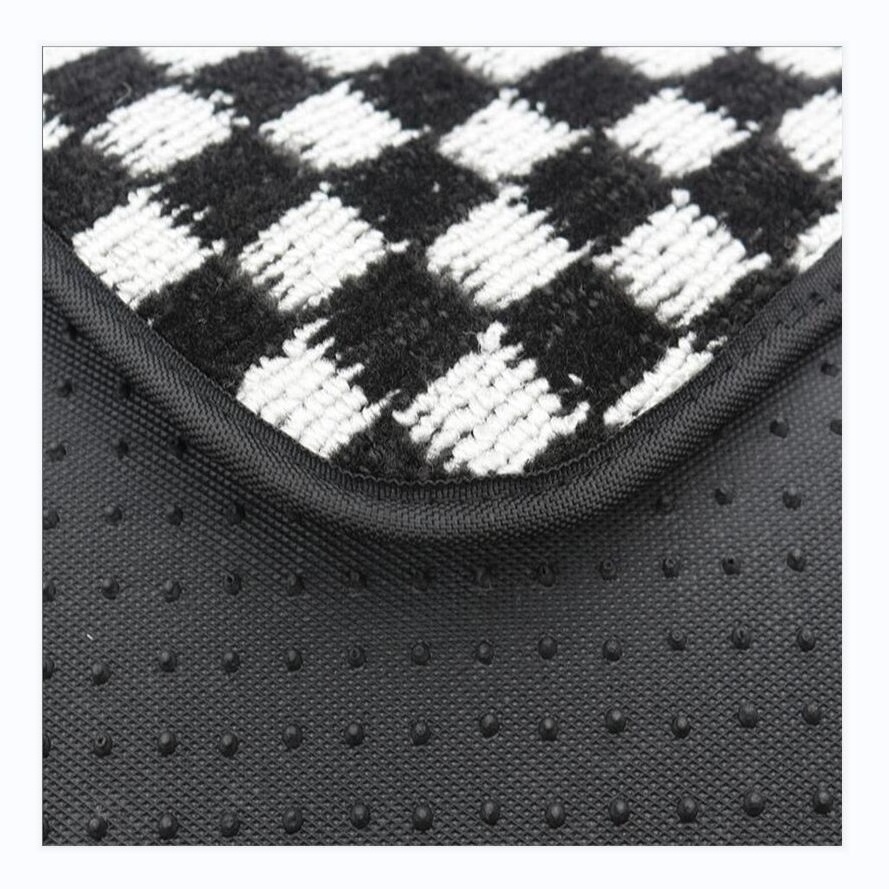 Top quality two colors checker pattern easy wash car floor mat