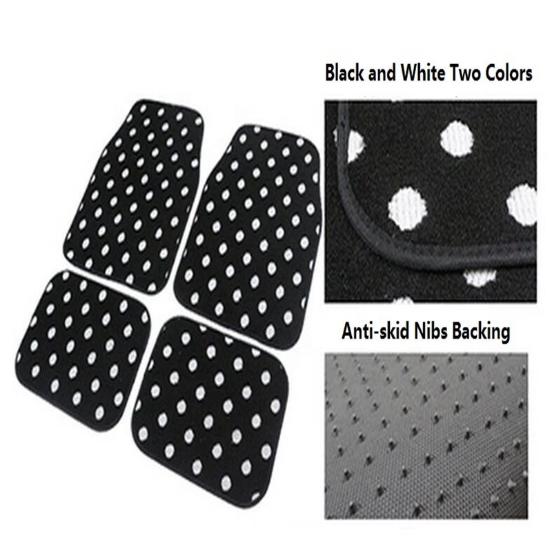 Top quality two colors checker pattern easy wash car floor mat