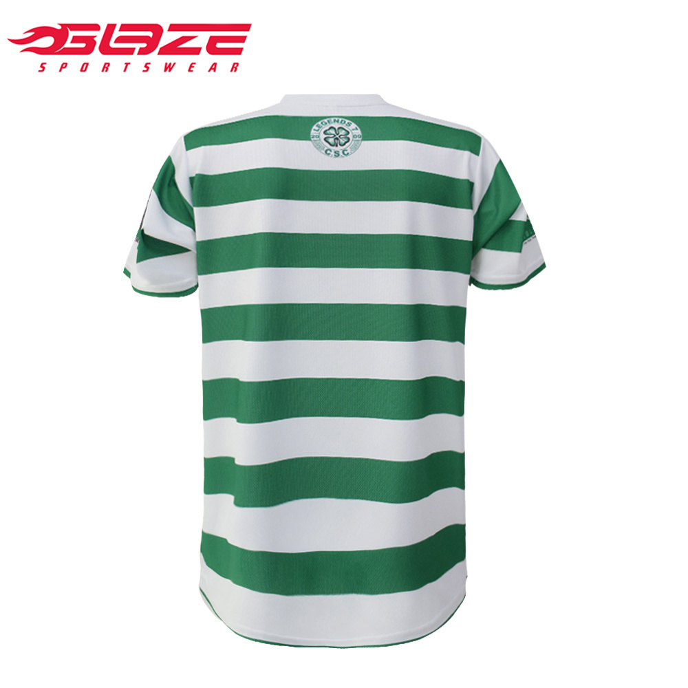 Green and white soccer jersey with custom special logo