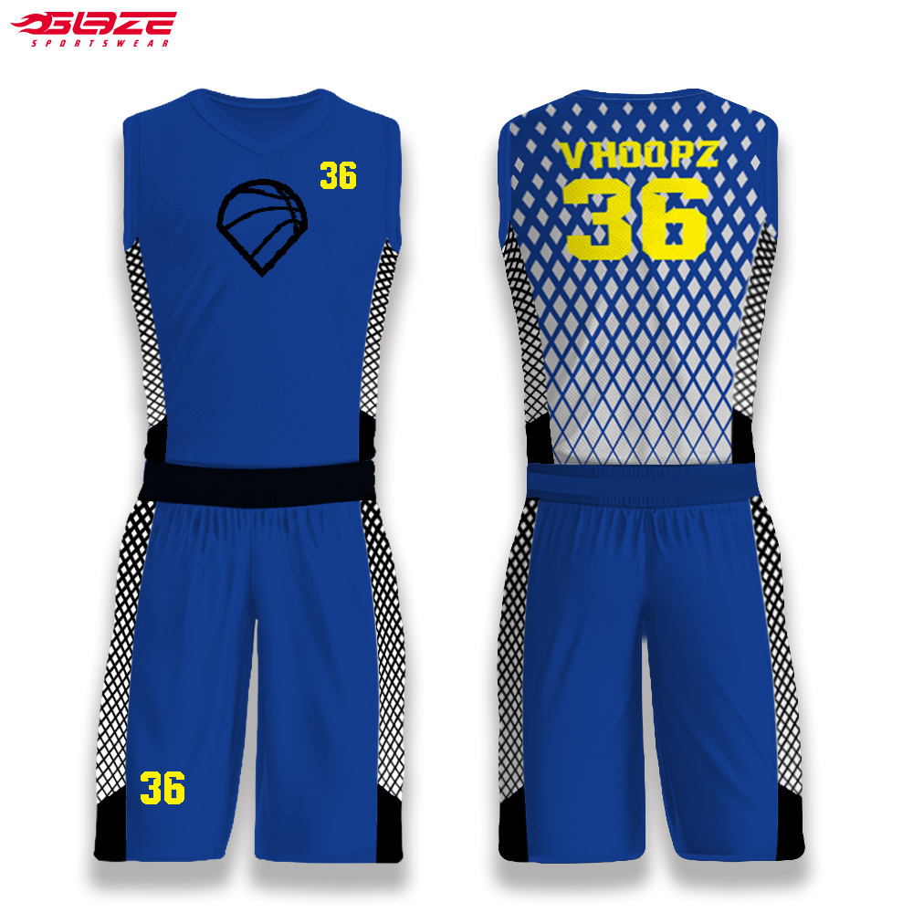 latest reversible basketball uniform mesh basketball jerseys gray blue sublimation custom embroidered basketball jersey