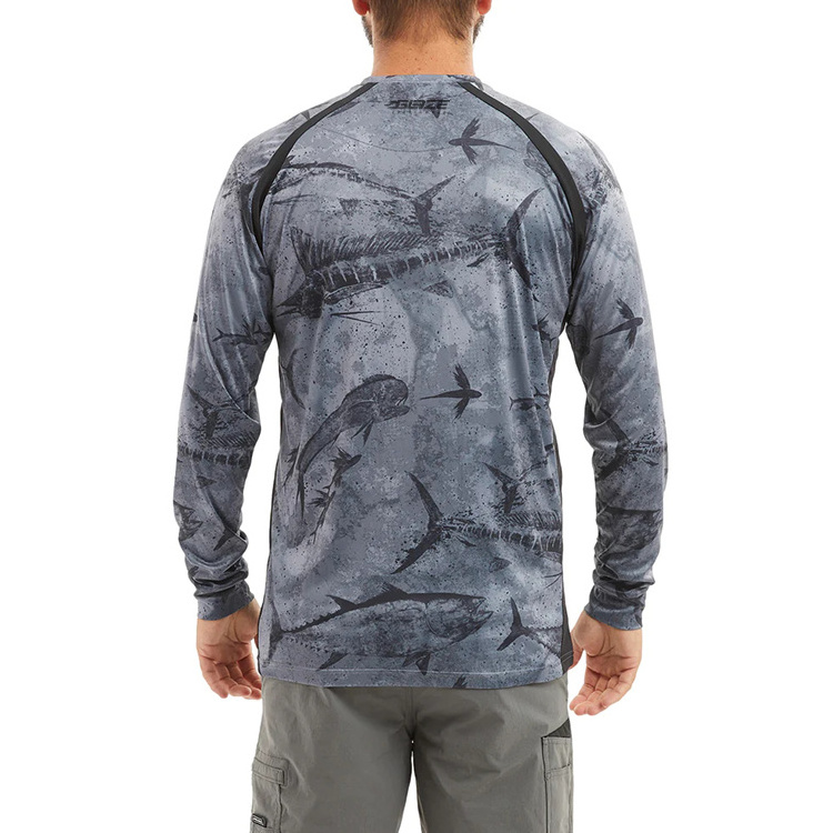 High Quality Fishing Shirts UPF50+ Polyester Sunscreen Driy Fit Waterproof Quick Dry UV Hoodie Performance Fishing Shirts