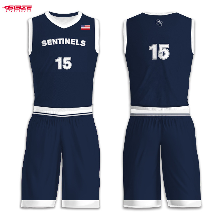 latest reversible basketball uniform mesh basketball jerseys gray blue sublimation custom embroidered basketball jersey