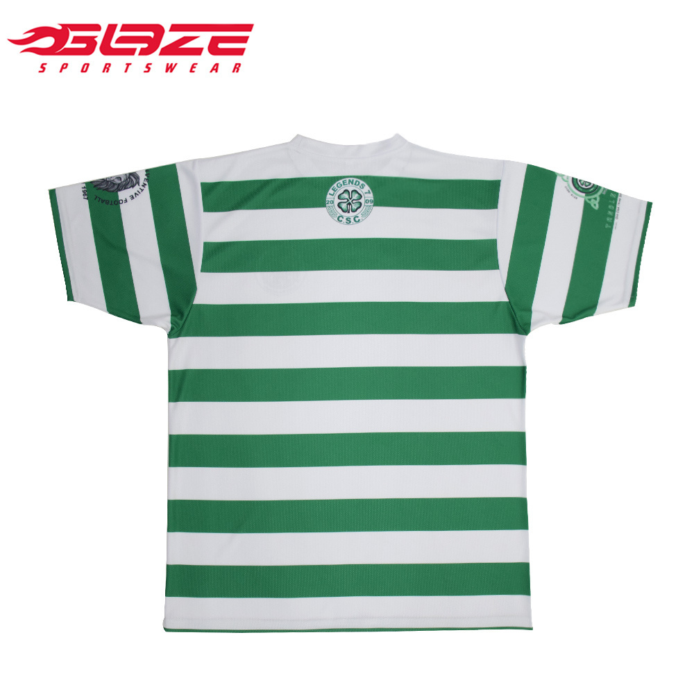 Green and white soccer jersey with custom special logo