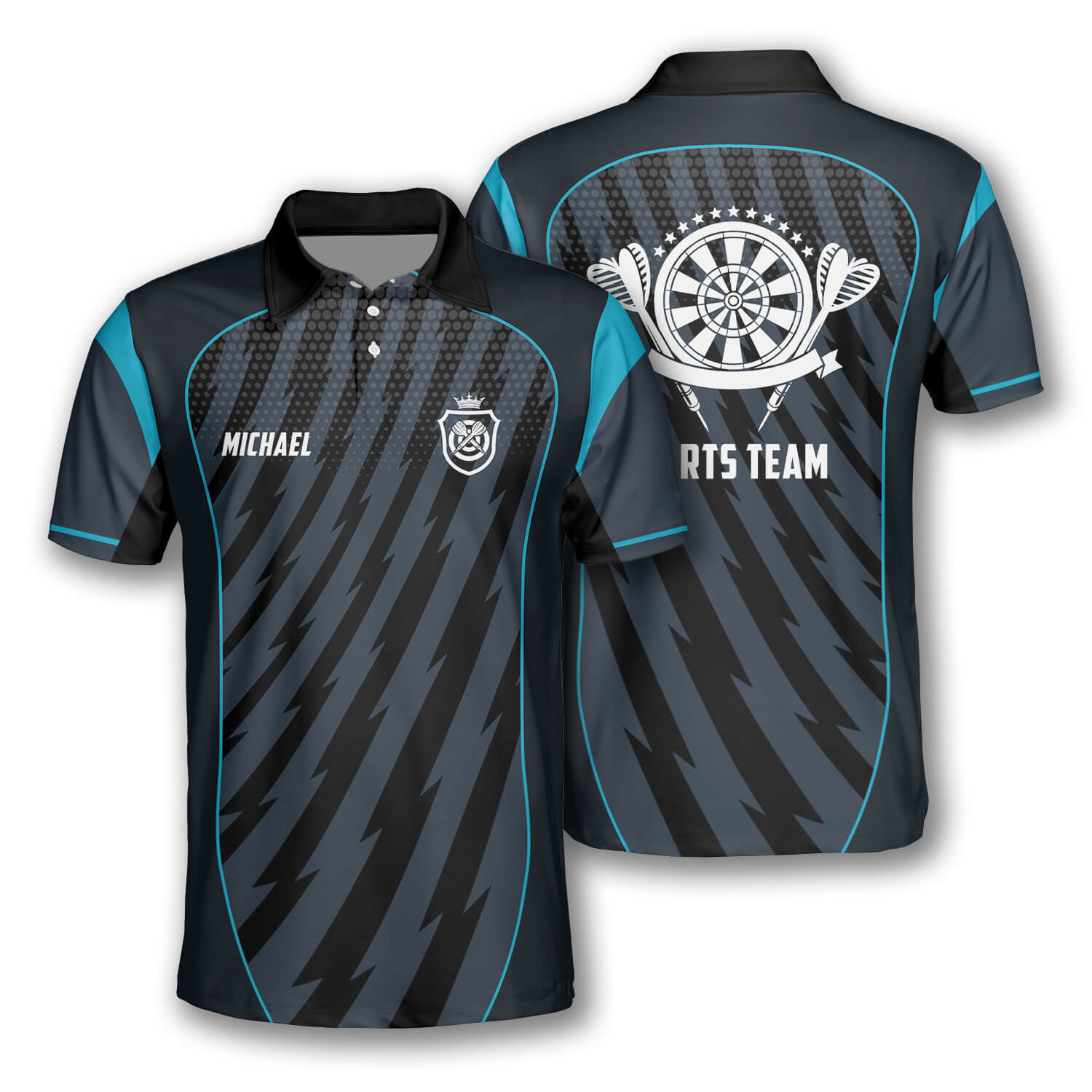 Blaze The New Listing Quick Dry Sublimation Darts Club Polo Tshirt Design Your Own Fashion Darts Shirt