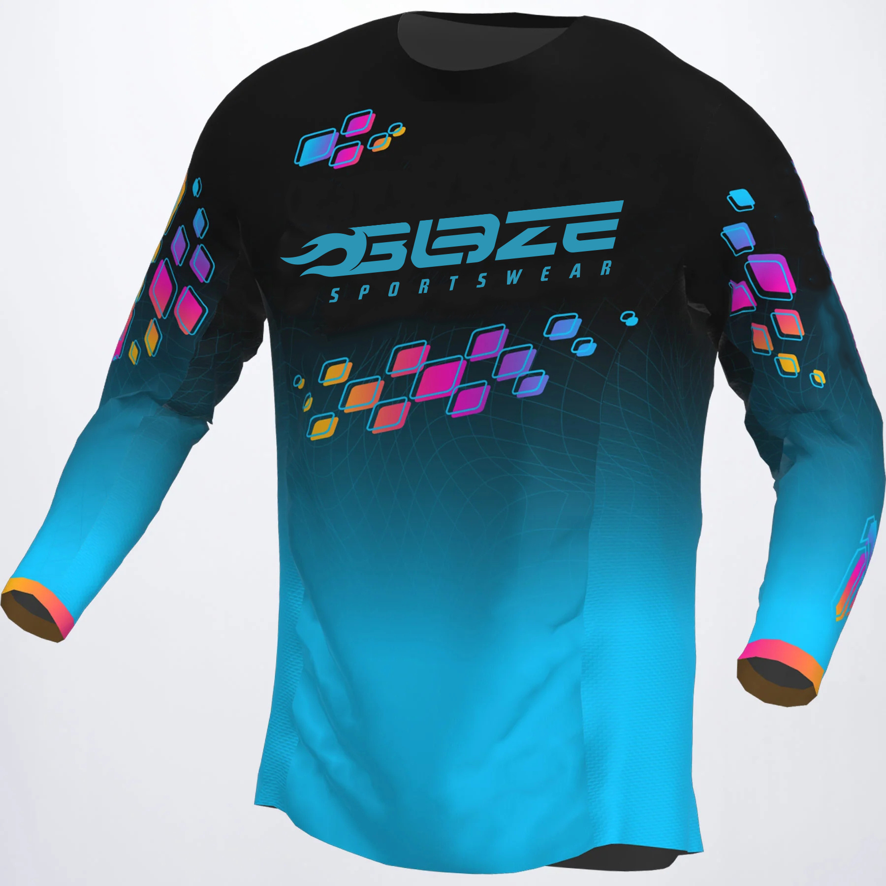 Wholesale Custom Sublimated Racing Pit Crew Shirts Long Sleeve Blank Motocross Jerseys