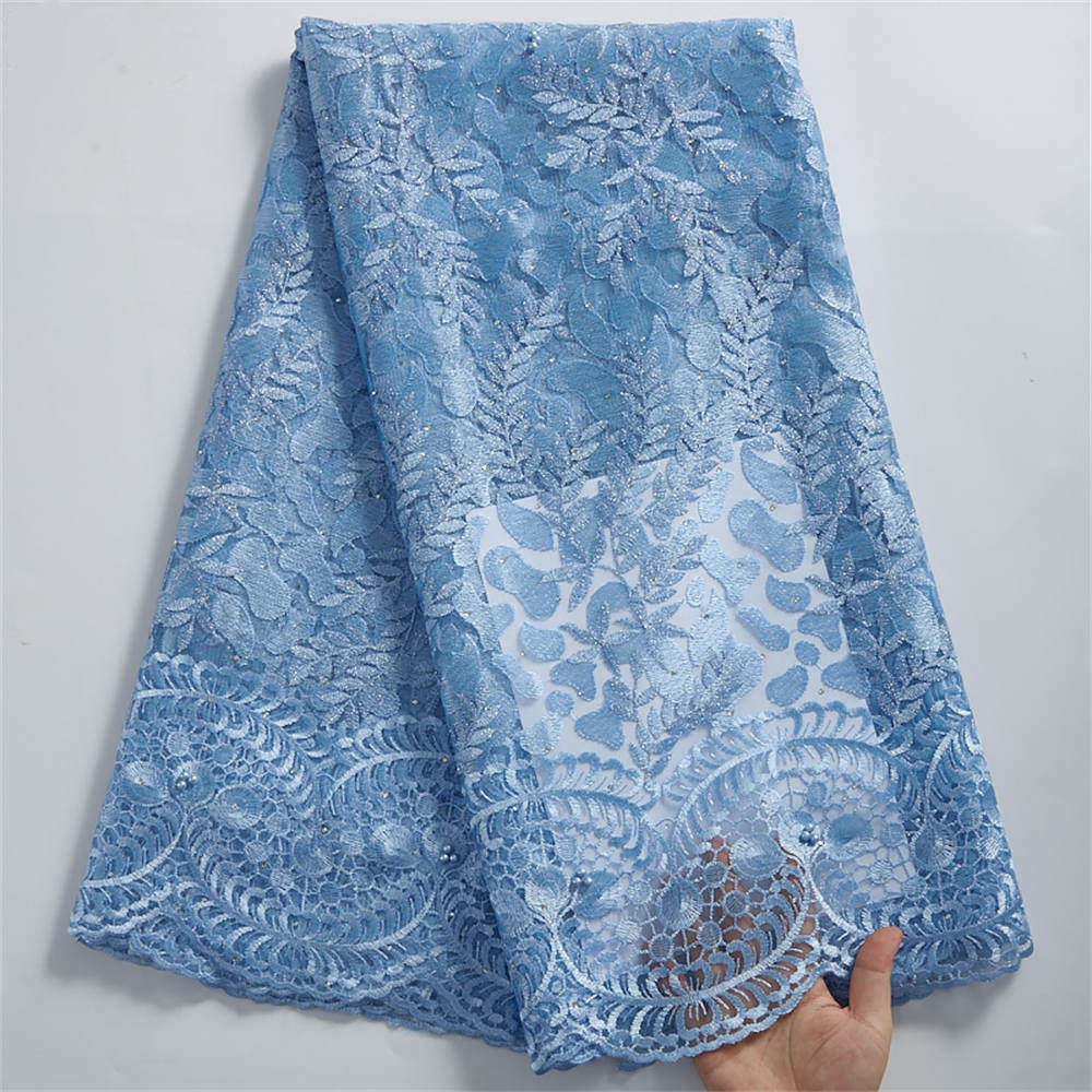 Chinese vintage style High Quality handmade embroidered elegant lace fabric for wedding dress Sewing Material