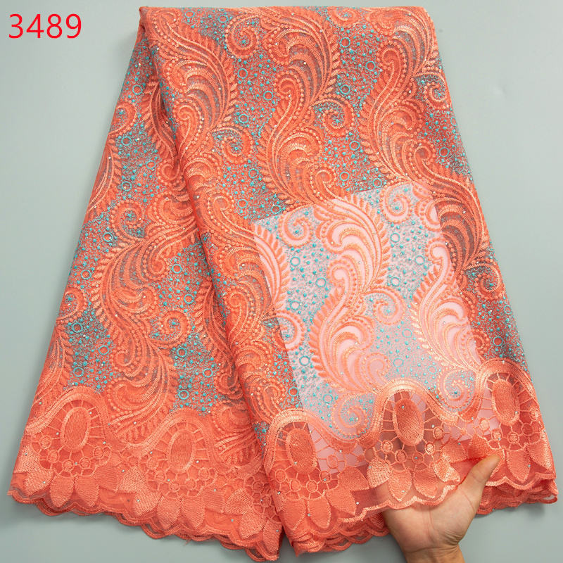 Hot selling embroidered Lace Fabric 2023 High Quality Nigerian Wedding French Lace Material for Wedding dress