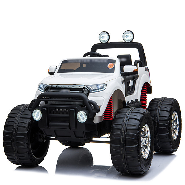 Kids Ride On Off Road Car Monster Truck Grave Digger 24V Battery Powered Massive Wheels Red