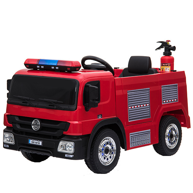 BLAZIN WHEELS Kids Electric Fire Truck 12v Ride On Car Toy for Baby Remote Control