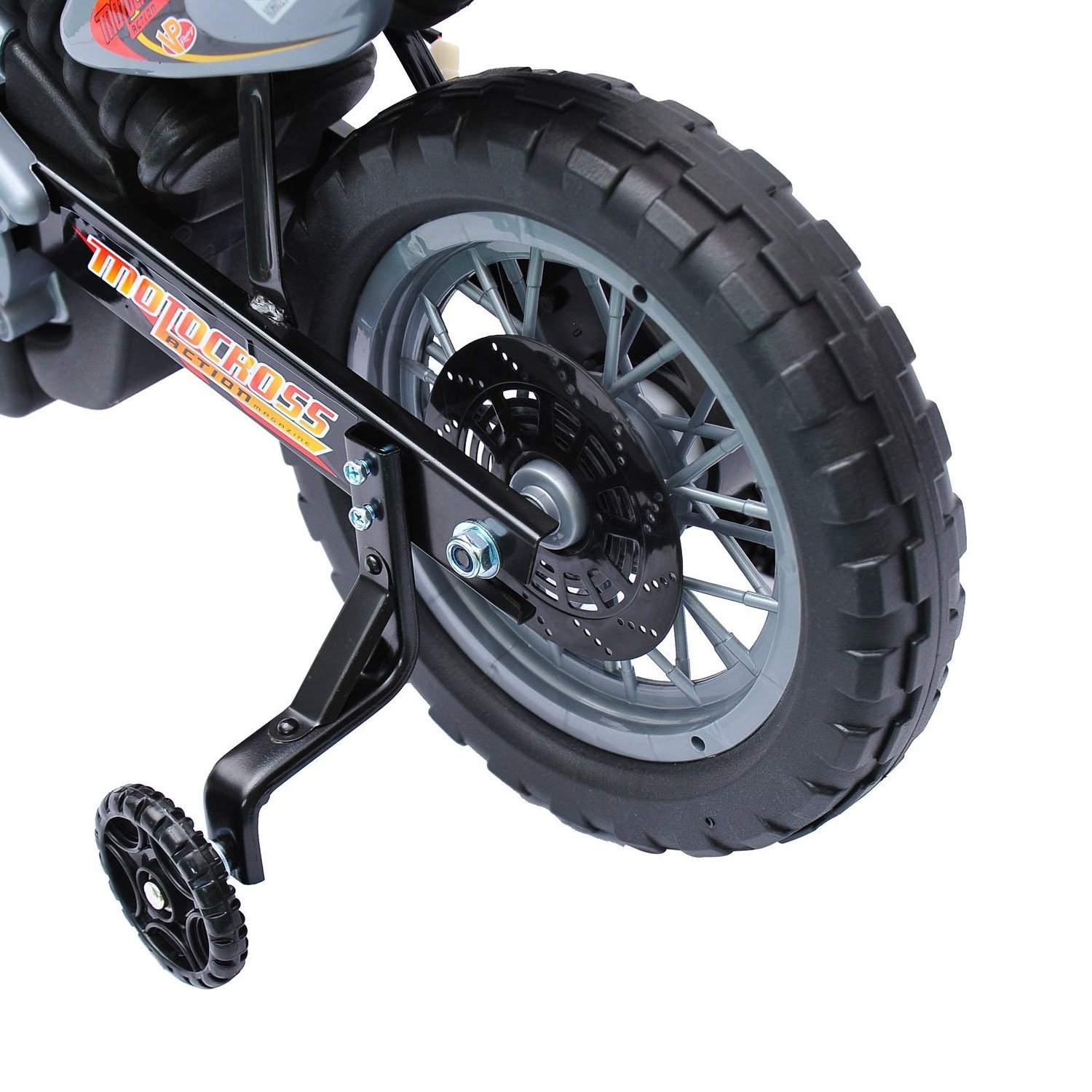 6V Kids Electric Battery Powered Ride-On Motorcycle Dirt Bike with Training Wheels