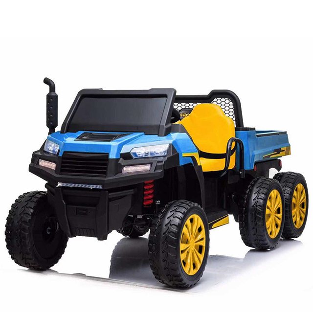 12V 14Ah Ride on Truck 2 Seater Ride-on UTV with Large Dump Bed 6 Wheels Ride on Car for Kids with Remote Control