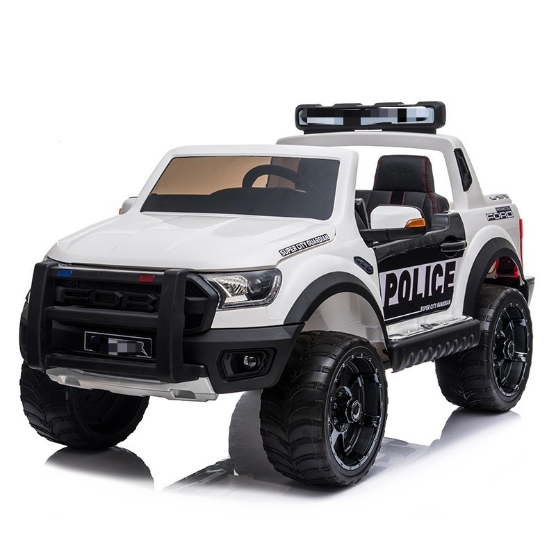 12 Volt Remote Control Police Ride on Motorized Toy Car Children's Electric Car Can Sit Baby BLAZIN Wheels Battery Plastic 31kg