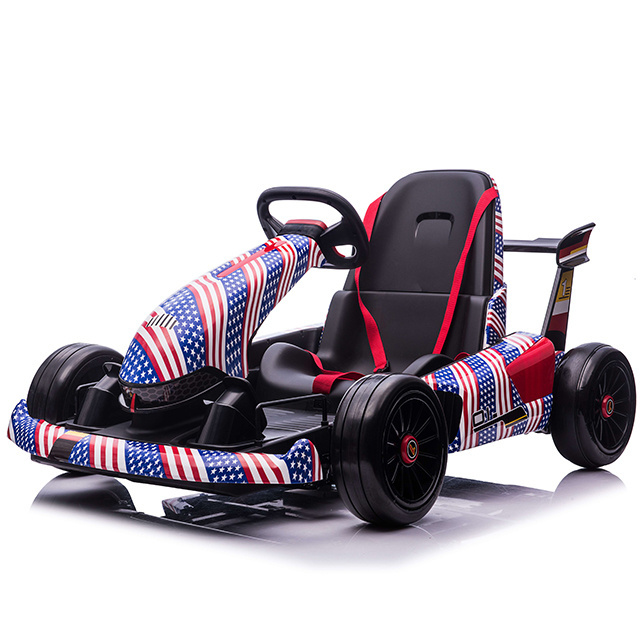 2022 New Design 4 Wheel Classic 4 Wheel Foot Go Kart Cart Pedal Battery Car for Kids