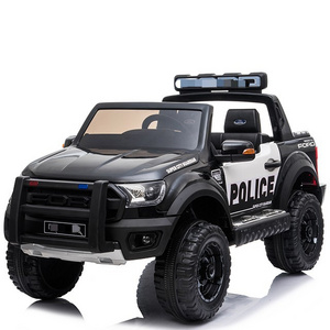 12 Volt Remote Control Police Ride on Motorized Toy Car Children's Electric Car Can Sit Baby BLAZIN Wheels Battery Plastic 31kg