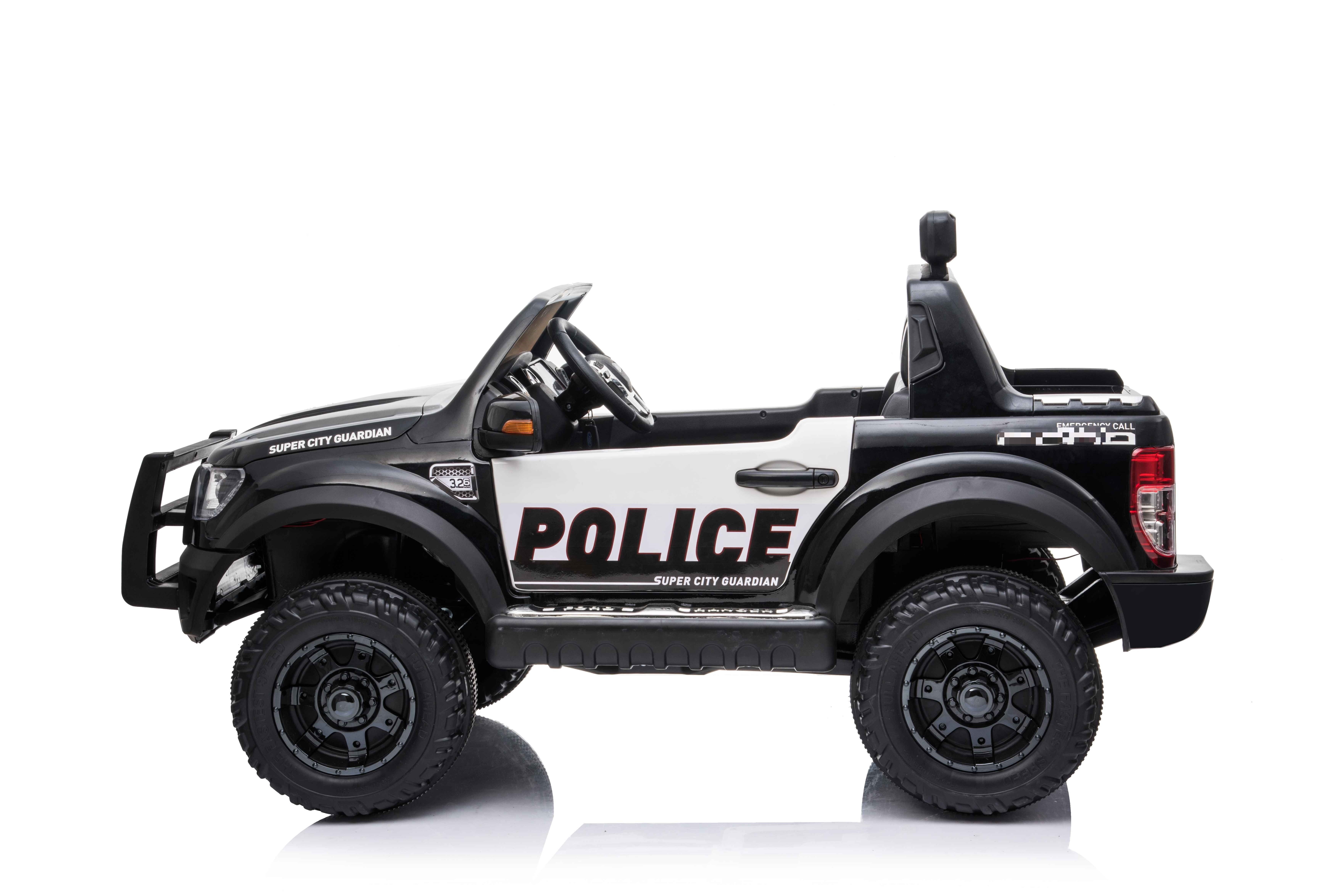 12 Volt Remote Control Police Ride on Motorized Toy Car Children's Electric Car Can Sit Baby BLAZIN Wheels Battery Plastic 31kg