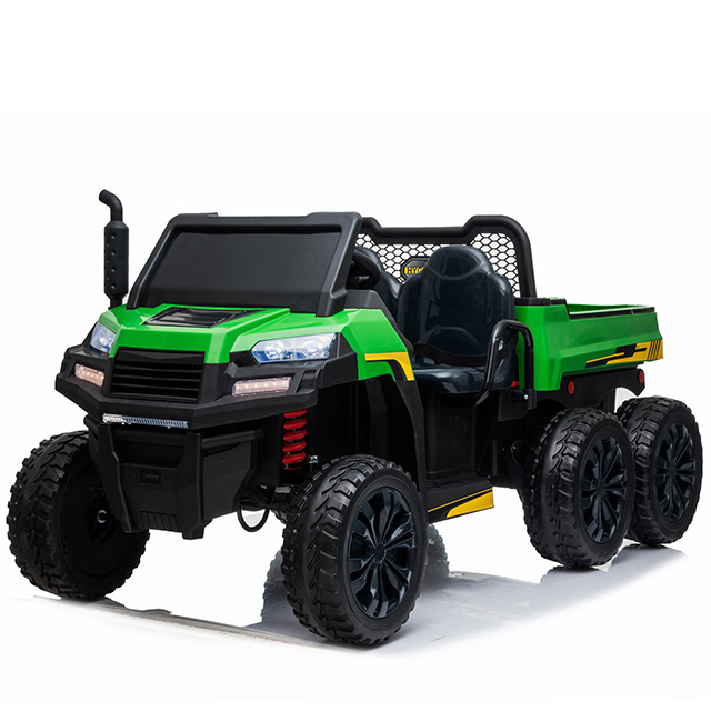 12V 14Ah Ride on Truck 2 Seater Ride-on UTV with Large Dump Bed 6 Wheels Ride on Car for Kids with Remote Control