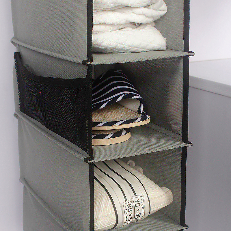 Wall-Mounted 10-Layer Non-Woven Storage Bag Hanging Closet Shoe Organizer for Shoes Storage