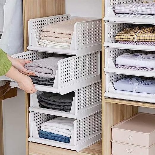 Folding Closet Organizers Stackable Plastic Drawer Wardrobe clothes organizer