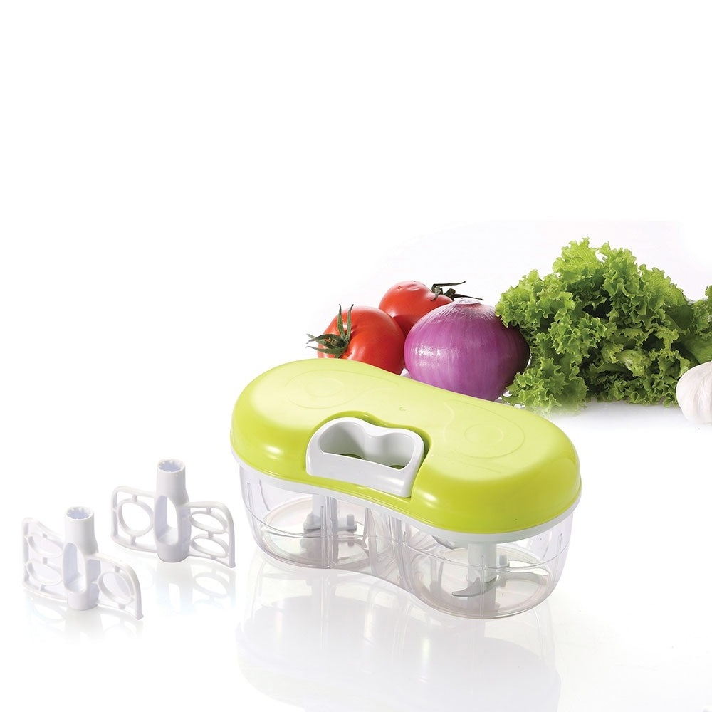 2 in 1 Vegetable Chopper Manual  Food Pull Chopper  Pull Vegetable Speedy Onion Chopper