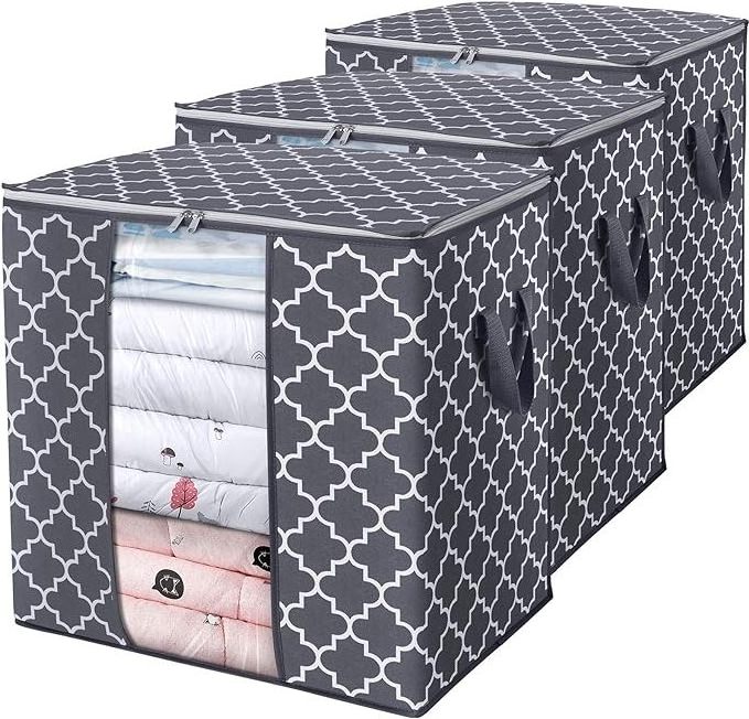 Foldable Blanket Storage Bags Storage Containers for Organizing Bedroom  Organization and Storage with Lids and Handle