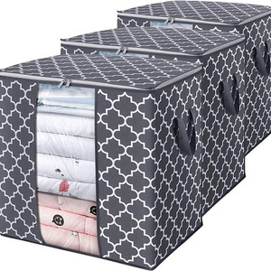 Foldable Blanket Storage Bags Storage Containers for Organizing Bedroom  Organization and Storage with Lids and Handle