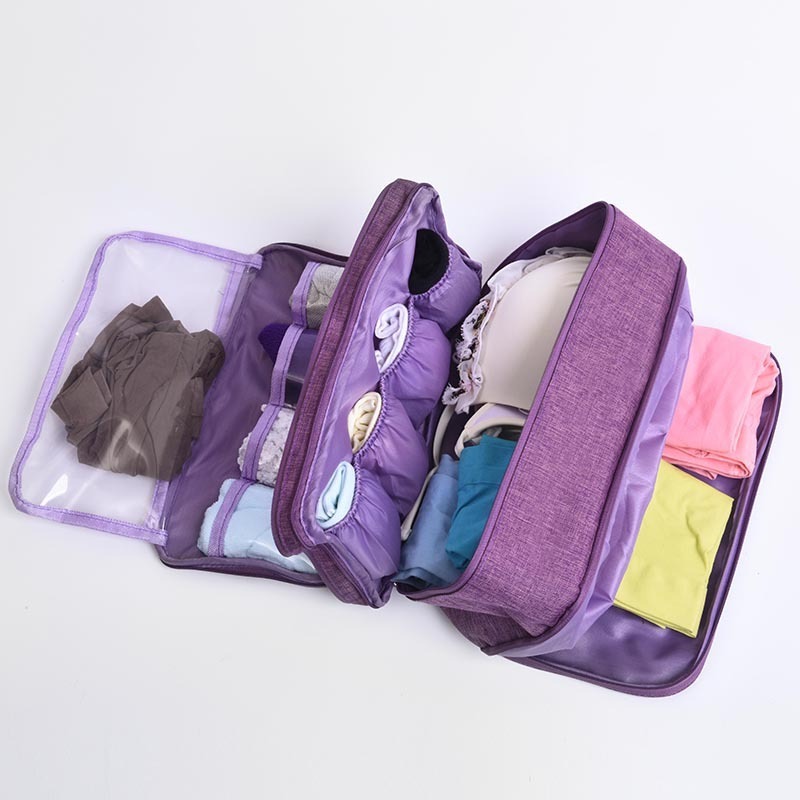 Travel Packing Organizer Large Lightweight Bra Lingerie Storage Case Foldable Cloth Oxford Material Bag Storage Luggage Packing