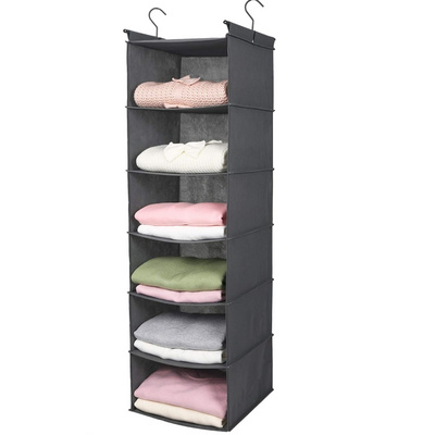 6 Tier Shelf Hanging Closet Organizer Closet Hanging Shelf with 2 Hook Closet Organizer