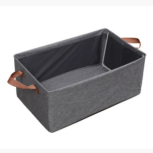 Collapsible Cationic fabric Shelf Storage Baskets Bins with metal frame for Closet Organizing