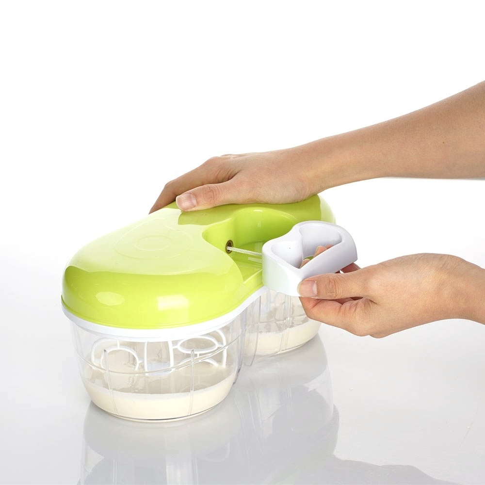 2 in 1 Vegetable Chopper Manual  Food Pull Chopper  Pull Vegetable Speedy Onion Chopper