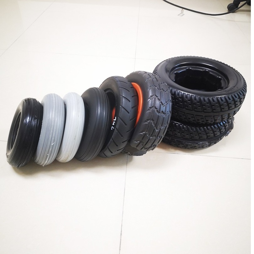 Microcellular Foaming Polyurethane Elastomer Foam Filled Tyre PU Tyres Component