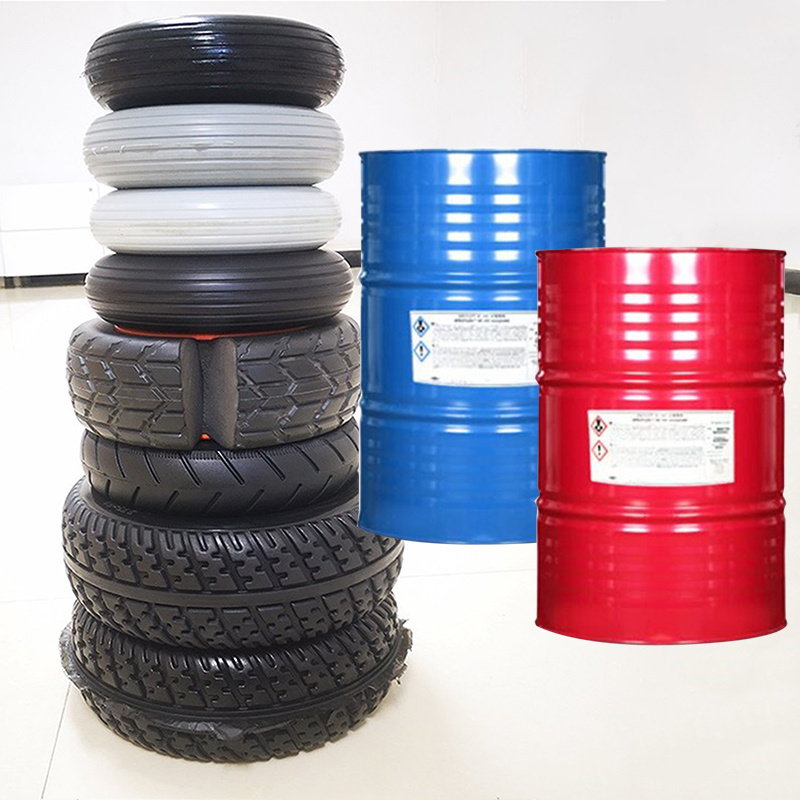 Microcellular Foaming Polyurethane Elastomer Foam Filled Tyre PU Tyres Component