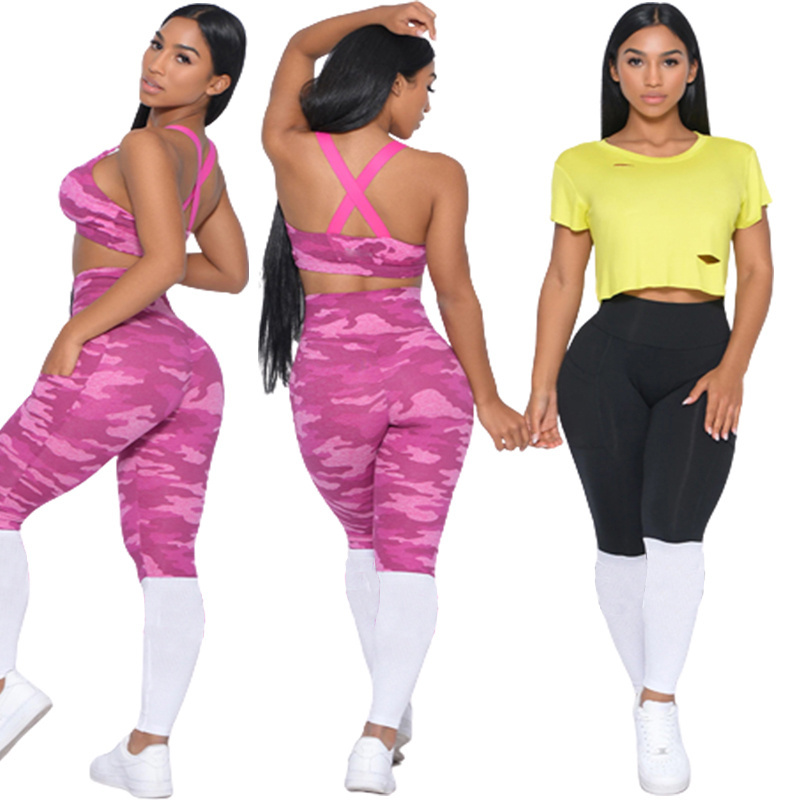 Bless 2022 wholesale custom elastic sweat resistant fitness & yoga wear womens gym workout yoga set